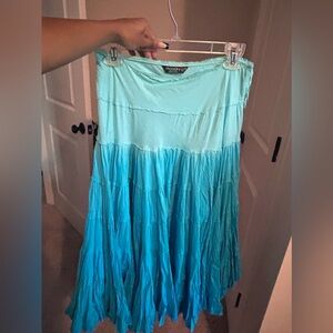 blue maxi skirt